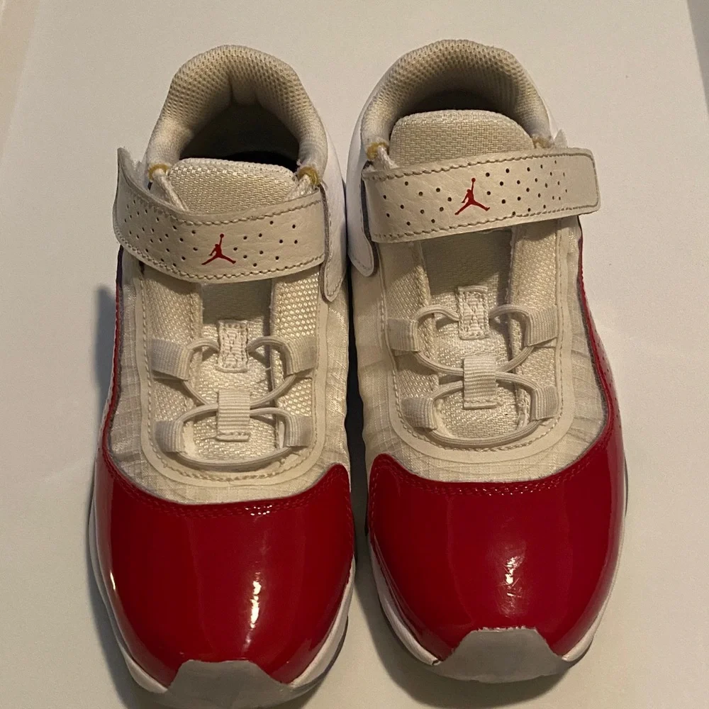 Kids Nike Air Jordan Red and White Sneakers Size 1.5 Y